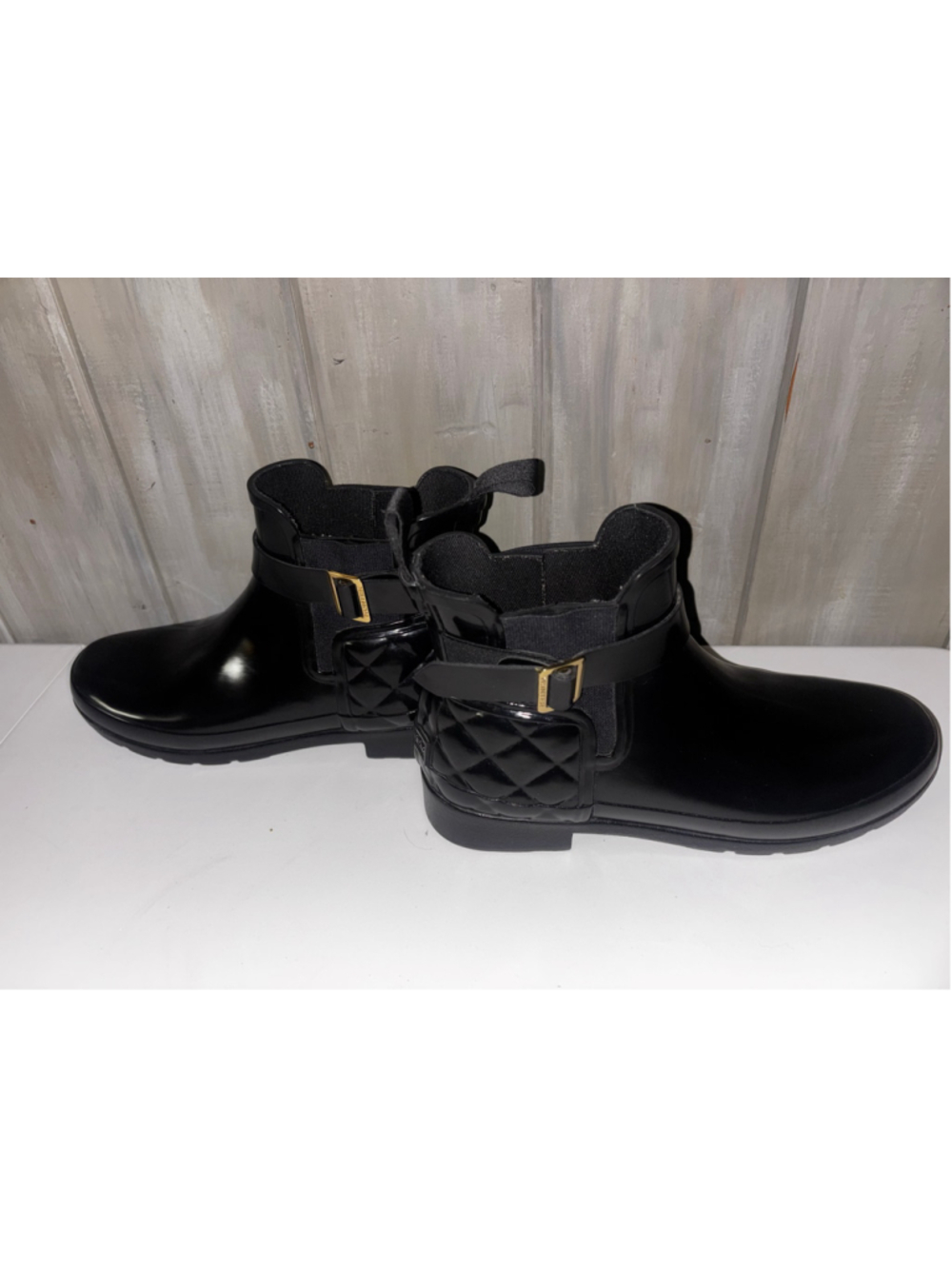 Hunter Quilted Chelsea Lightweight Gloss Rain Boots Women’s size 7 - Picture 8 of 11